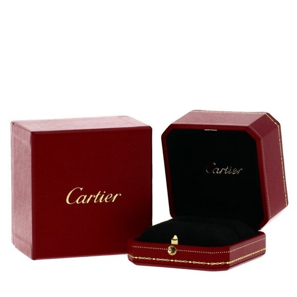 CARTIER C Heart Diamond 51 Ring K18WG Ladies White Gold - Picture 8 of 8